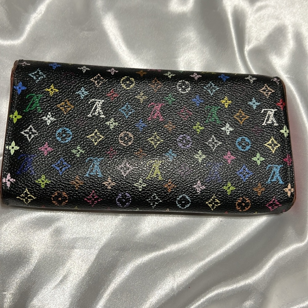 Louis Vuitton multicolor Sarah wallet. - Picture 3 of 7